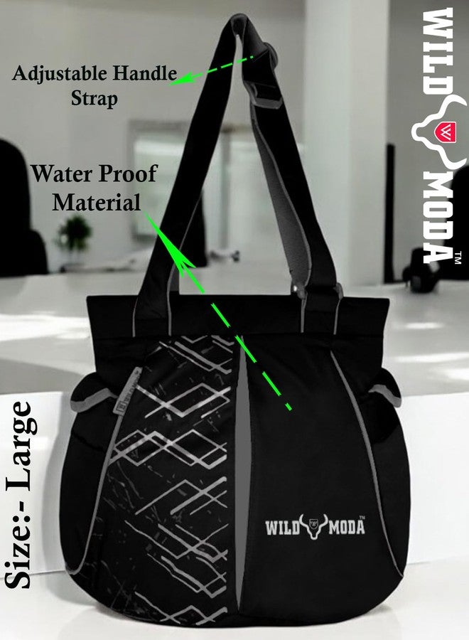 WILD MODA Women's Shoulder Bag (Black & Grey) - Image 5